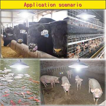 ABZXT Solar Pendant Lights Upgraded Double Bulb Lights IP65 Waterproof Dusk to Dawn Auto Lamp with Remote Controller for Outdoor Shed Barn Chicken Coop Bullpen Pig Pen Stables Tents etc(Dual Lamp)