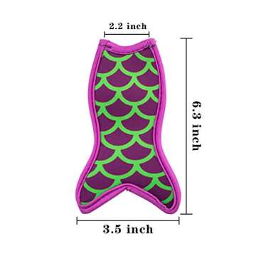 HaiMay 15 Pieces Reusable Popsicle Holders - Colorful Mermaid Design