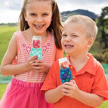 HaiMay 15-Piece Mermaid Popsicle Holders for Kids