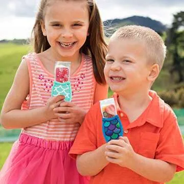 HaiMay 15-Piece Mermaid Popsicle Holders for Kids