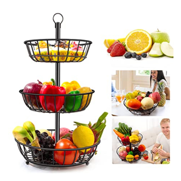 Equorva 3 Tier Fruit Basket for Stylish Kitchen Storage