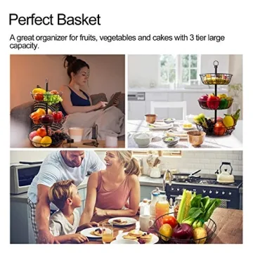 Equorva 3 Tier Fruit Basket for Stylish Kitchen Storage