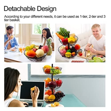 Equorva 3 Tier Fruit Basket for Stylish Kitchen Storage