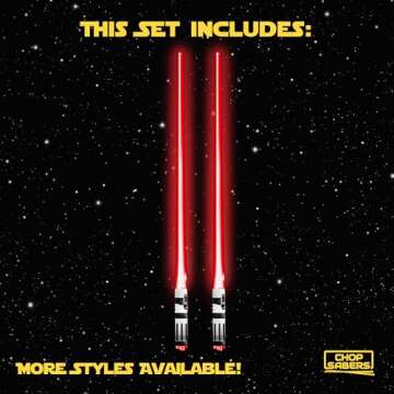 ChopSabers Lightsaber Led Light Up Chopsticks (1-Pair, Red)