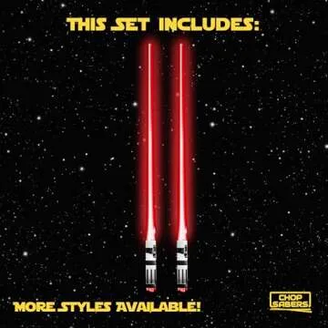 ChopSabers Lightsaber Led Light Up Chopsticks (1-Pair, Red)