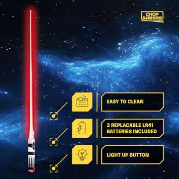 ChopSabers Lightsaber Led Light Up Chopsticks (1-Pair, Red)