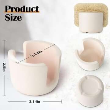 CIXIZUIJIA Diatomite Sponge Holder for Kitchen Sink - Quick Dry Dish Sponge Holder - Dish Sponge Holder for Bathroom（Beige）