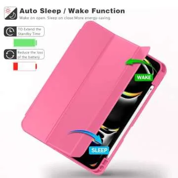 ZryXal New iPad Pro 13 Inch Case M4 (2024 Model, 7th Generation) with Pencil Holder, Smart iPad Case [Support Pencil Pro and Pencil (USB-C)], Support Touch ID and Auto Wake/Sleep (Watermelon)