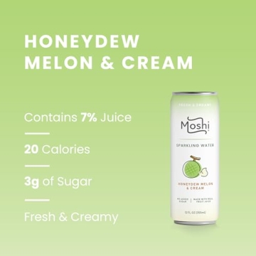 Moshi Sparkling Water 12 Pack with Real Fruit Juice