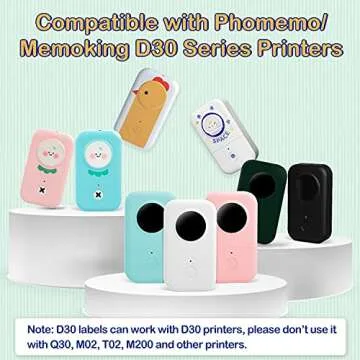 D30 Clear Label Tape - Transparent Thermal Labels 14mmx40mm