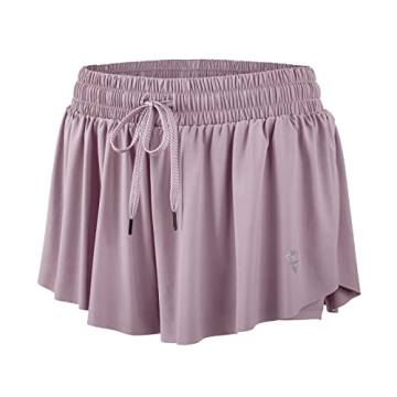 luogongzi 2 in 1 Flowy Shorts - Stylish & Comfy for Yoga, Gym, and Lounging