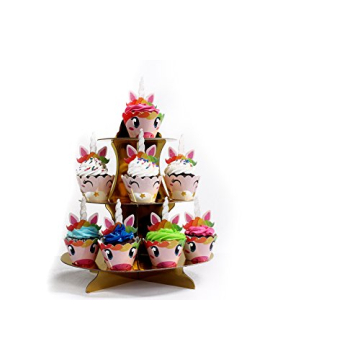 Elegant 3-Tier Gold Cupcake Stand for Every Occasion