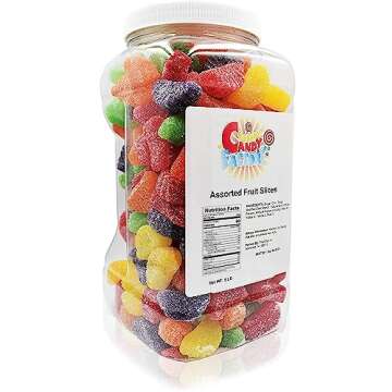Sarah's Candy Factory Assorted Fruit Slice (5 Lbs in Jar)