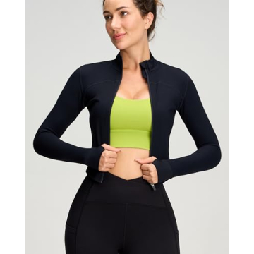 Lightweight Zip Up Workout Jacket for Women