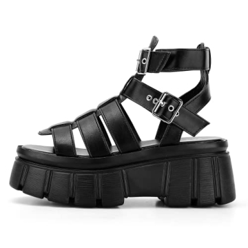 Stylish KEIIYJ Women's Platform Gladiator Sandals