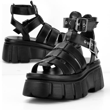Stylish KEIIYJ Women's Platform Gladiator Sandals