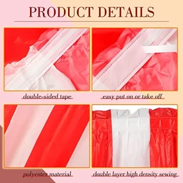 Carnival Awning and Striped Table Skirt Set for Parties