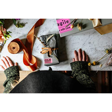 mmDay 200 Pieces Pink Fragile Stickers for Shipping