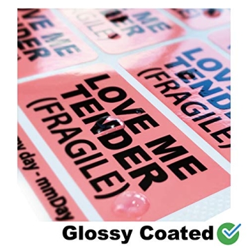 mmDay 200 Pieces Pink Fragile Stickers for Shipping