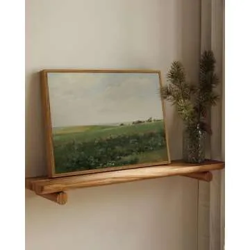InSimSea Framed Canvas Wall Art Vintage Decor, Country Wall Art for Living Room, Vast Grassland Bath...