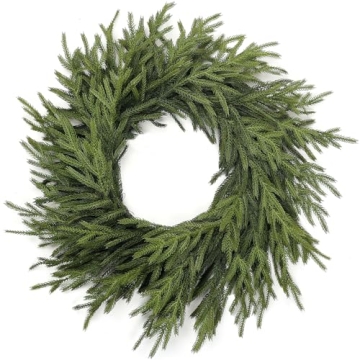Stunning 24" Real Touch Norfolk Pine Wreath for Christmas