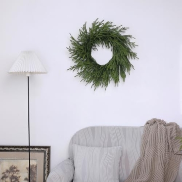 Stunning 24" Real Touch Norfolk Pine Wreath for Christmas