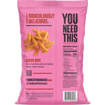 YOU NEED THIS Cinnamon Churro Puffs, 4 Oz Bag (Pack of 6)