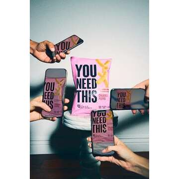 YOU NEED THIS Cinnamon Churro Puffs, 4 Oz Bag (Pack of 6)