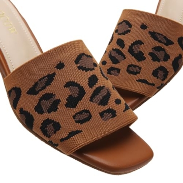 Tilocow Knit Heeled Sandals Elegant Comfortable Mules for Women
