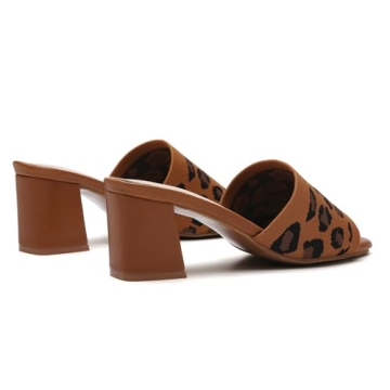 Tilocow Knit Heeled Sandals Elegant Comfortable Mules for Women