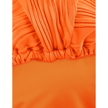 ZAFUL Ribbed Halter Swimsuit for Women - Bright Cute Bikini