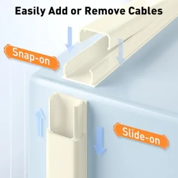 Delamu Cord Hider 142in Easy Setup for TV Cables