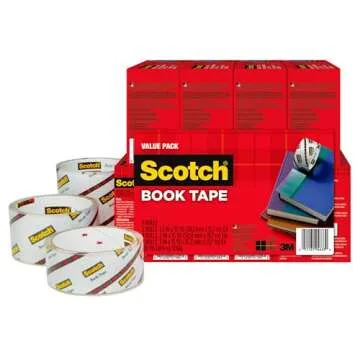 Scotch Book Tape Value Pack, Excellent for Repairing, Reinforcing Protecting, and Covering (845-VP)