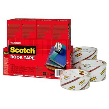 Scotch Book Tape Value Pack, Excellent for Repairing, Reinforcing Protecting, and Covering (845-VP)