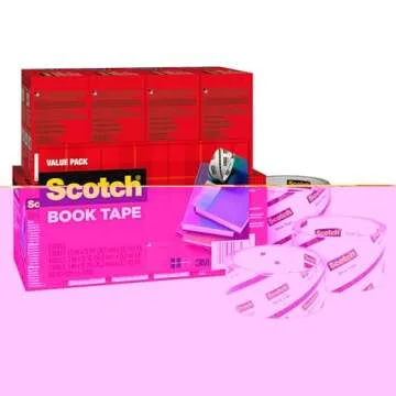 Scotch Book Tape Value Pack, Excellent for Repairing, Reinforcing Protecting, and Covering (845-VP)