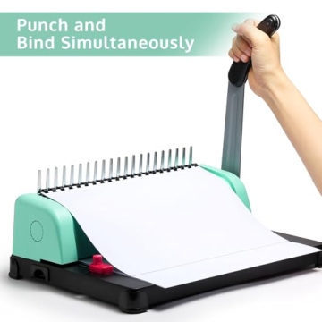 OFFNOVA 21-Hole Binding Machine for Easy Document Creation
