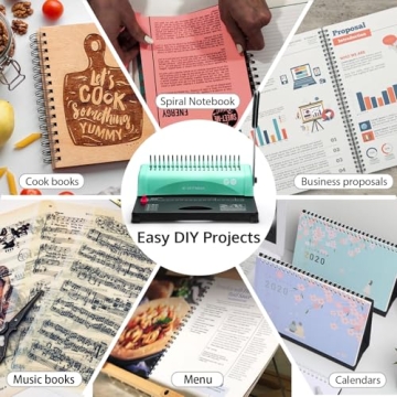 OFFNOVA 21-Hole Binding Machine for Easy Document Creation