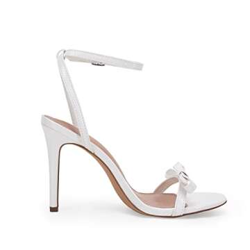 PiePieBuy Womens Stiletto Heel Pumps Ankle Strap Buckle Bow Open Toe Heeled Sandals