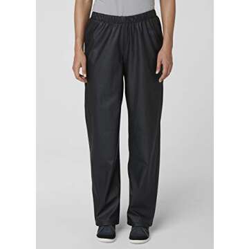 Helly Hansen Women's Moss Waterproof Windproof Rain Pants, Black, Small