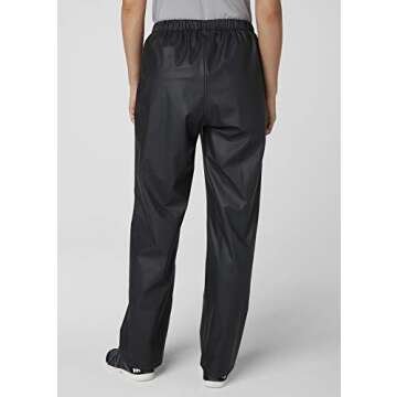 Helly Hansen Women's Moss Waterproof Windproof Rain Pants, Black, Small