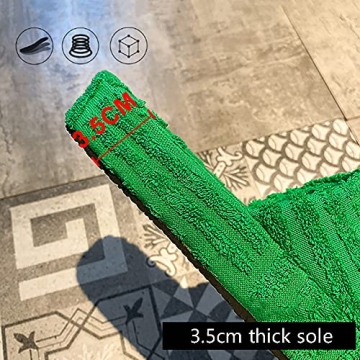 Fuzzy Slippers for Women, Terry Towelling Slider Slippers, Terry Cloth Open Toe Slippers, Open Toe Slippers Women,orthopedic Comfy Premium Slipper, Fuzzy Slippers with Arch Sup(Size:6.5UK,Color:Green)