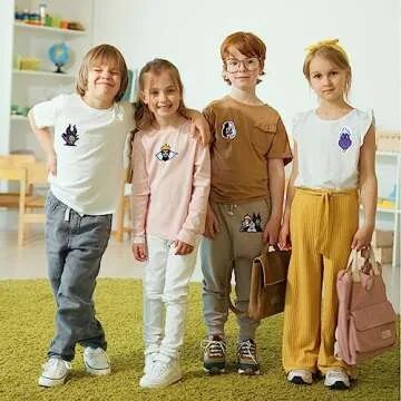 ELEFOCUS 6 Pieces Embroidery Patch, Decorative Anime Repair Patch Applique Patch, Suitable for Sewing/Ironing on Boys and Girls Jackets Jeans Hats Backpacks Socks