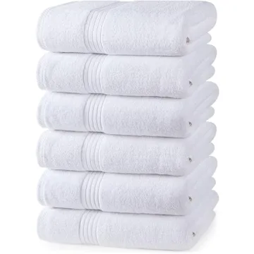 Utopia Towels 6 Piece Premium Hand Towels Set, (16 x 28 inches) 100% Ring Spun Cotton, Lightweight a...