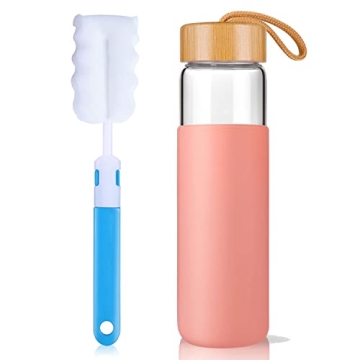 Yomious Chic 20 Oz Borosilicate Glass Water Bottle