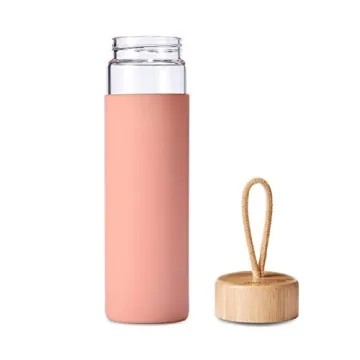 Yomious Chic 20 Oz Borosilicate Glass Water Bottle