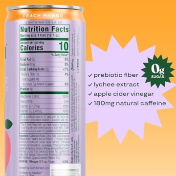 Bloom Sparkling Energy Drink Zero Sugar 180mg Caffeine