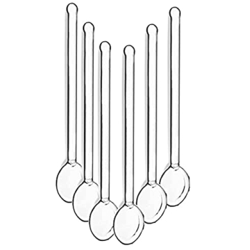 Demitasse Espresso Spoons 4.33 Inches – Set of 6 Mini Glass Spoons