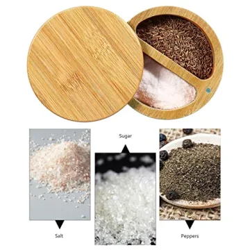 JYHFY Salt and Pepper Bowls with Swivel Lid for Convenience