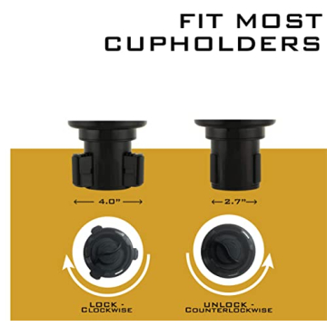 2CUPS Car Cup Holder Expander with Attachable Tray