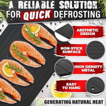 Quick Defrosting Tray for Frozen Meat - Rapid Thaw Defrosting Tray Kitchen Gadgets for Home Thawing Plate - Thawing Tray for Frozen Meat Defrosting Tray Natural Taste - Frozen Food Meat Thawing Board